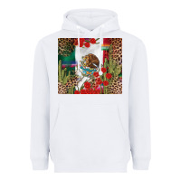 White Mexico flag Heavyweight Hoodie - FaDigitalArtStudio