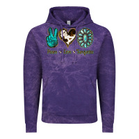 Cloud Purple Peace Love Turquoise Vintage Hoodie - Jasminsmagicworld