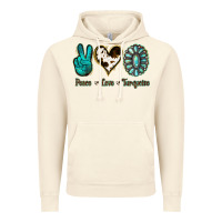 Vintage Artic Peace Love Turquoise Vintage Hoodie - Jasminsmagicworld
