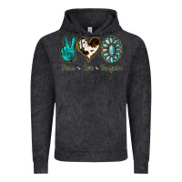 Vintage Black Peace Love Turquoise Vintage Hoodie - Jasminsmagicworld