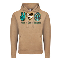 Vintage Coffee Peace Love Turquoise Vintage Hoodie - Jasminsmagicworld
