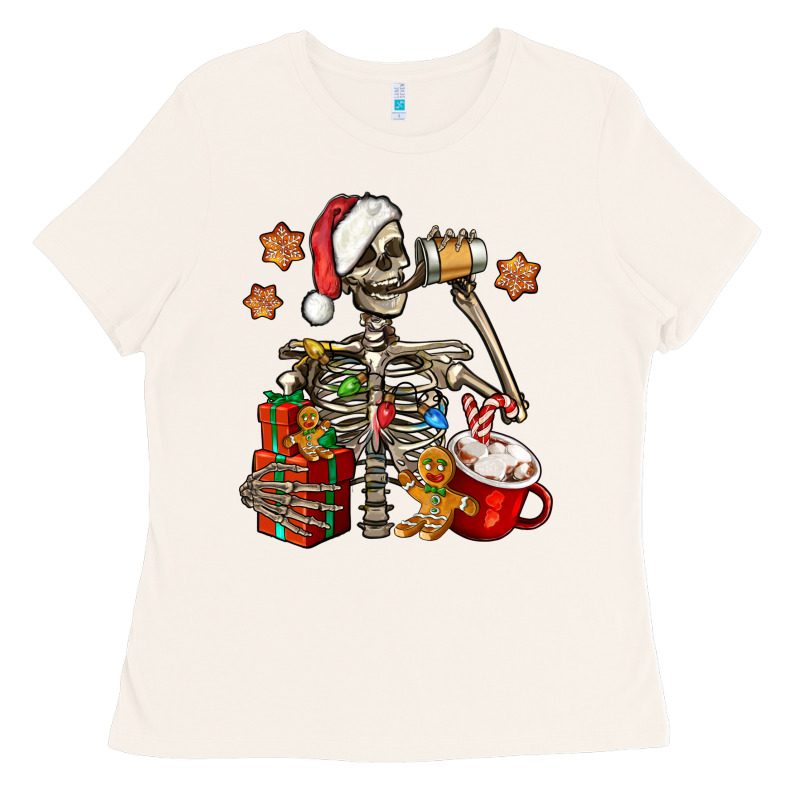Christmas Skeleton Coffee Ladies Tee by Jasminsmagicworld | Teevron