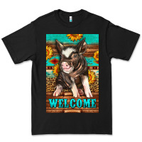Black western pig garden Premium Tee - LillyAllenDesigns