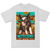 Dove Grey western pig garden Premium Tee - LillyAllenDesigns