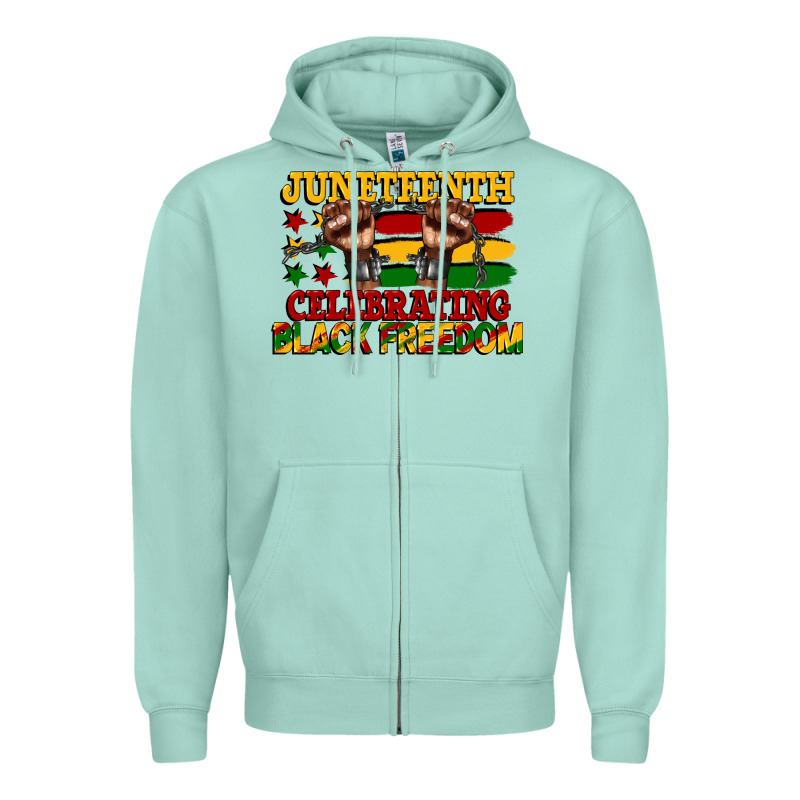 Juneteenth Celebrating Black Freedom Zipper Hoodie by CowGirlArtShop | Teevron