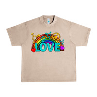 French Oak Western LGBTQ+ Love Rainbow Urban Heavy Tee - BundleAndBundleShop