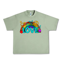 Oil Green Western LGBTQ+ Love Rainbow Urban Heavy Tee - BundleAndBundleShop