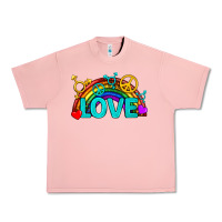 Salmon Western LGBTQ+ Love Rainbow Urban Heavy Tee - BundleAndBundleShop
