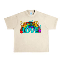 Sandshell Western LGBTQ+ Love Rainbow Urban Heavy Tee - BundleAndBundleShop