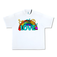 White Western LGBTQ+ Love Rainbow Urban Heavy Tee - BundleAndBundleShop