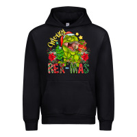 Black Merry Rexmas Urban Hoodie - CowhideDigitalArt