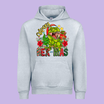 Merry Rexmas Urban Hoodie Designed By Cowhidedigitalart