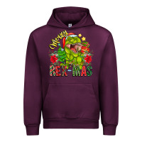Mauve Wine Merry Rexmas Urban Hoodie - CowhideDigitalArt