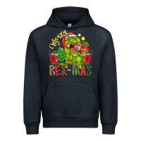 Navy Merry Rexmas Urban Hoodie - CowhideDigitalArt
