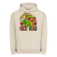 Pigment French Oak Merry Rexmas Urban Hoodie - CowhideDigitalArt