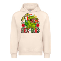 Sandshell Merry Rexmas Urban Hoodie - CowhideDigitalArt
