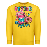 Lemon better together donut and coffee valentines day Premium Sweatshirt - OliviaCreatesArt