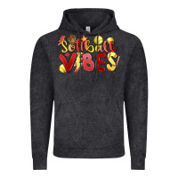 Vintage Black softball vibes Vintage Hoodie - MaliasSmallBusiness