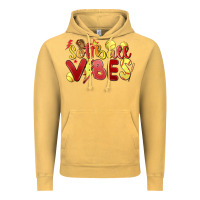 Vintage Mustard softball vibes Vintage Hoodie - MaliasSmallBusiness