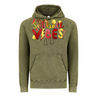 Vintage Olive softball vibes Vintage Hoodie - MaliasSmallBusiness