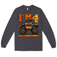 Smoke i'm four this is how i roll monster truck birthday Long Sleeve Tee - Jasminsmagicworld
