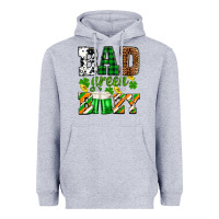 Heather Grey St. Patrick's Bad green boozy Heavyweight Hoodie - OliviaCreatesArt