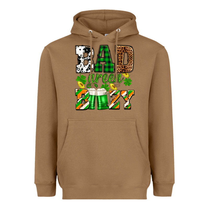St. Patrick's Bad Green Boozy Heavyweight Hoodie by OliviaCreatesArt | Teevron