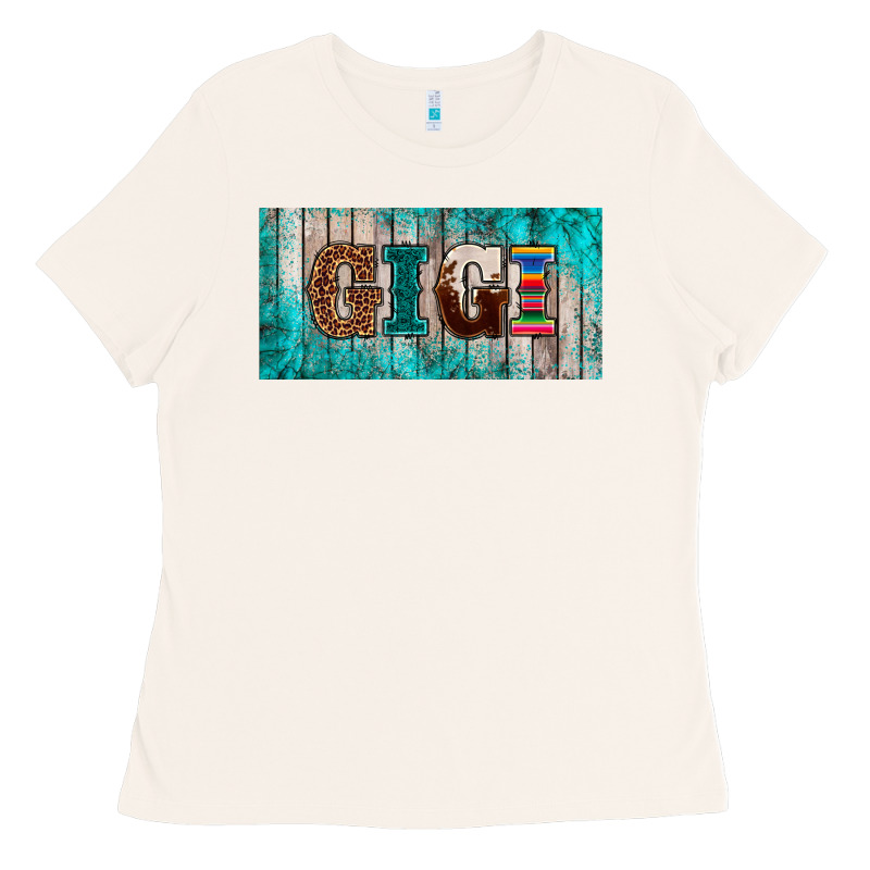 Western Turquoise Gigi License Plate Ladies Tee by BarkalooDesign | Teevron
