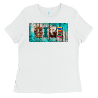 White western turquoise gigi license plate Ladies Tee - BarkalooDesign