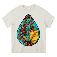 Cream Fall Teardrop Heavy Core Tee - LillyAllenDesigns