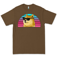 Cacao doge coin bitcoin hodl retro sunset Premium Tee - Jasminsmagicworld