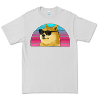 Dove Grey doge coin bitcoin hodl retro sunset Premium Tee - Jasminsmagicworld