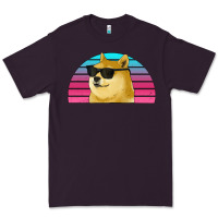 Plum doge coin bitcoin hodl retro sunset Premium Tee - Jasminsmagicworld