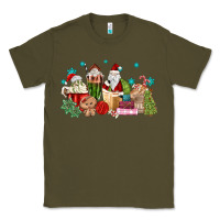 Army Green santa coffee Classic Tee - MaliasSmallBusiness