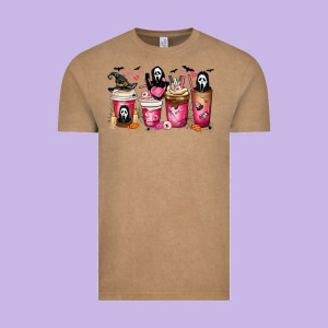 Scream Coffee Cups Vintage Tee Designed By Maliassmallbusiness