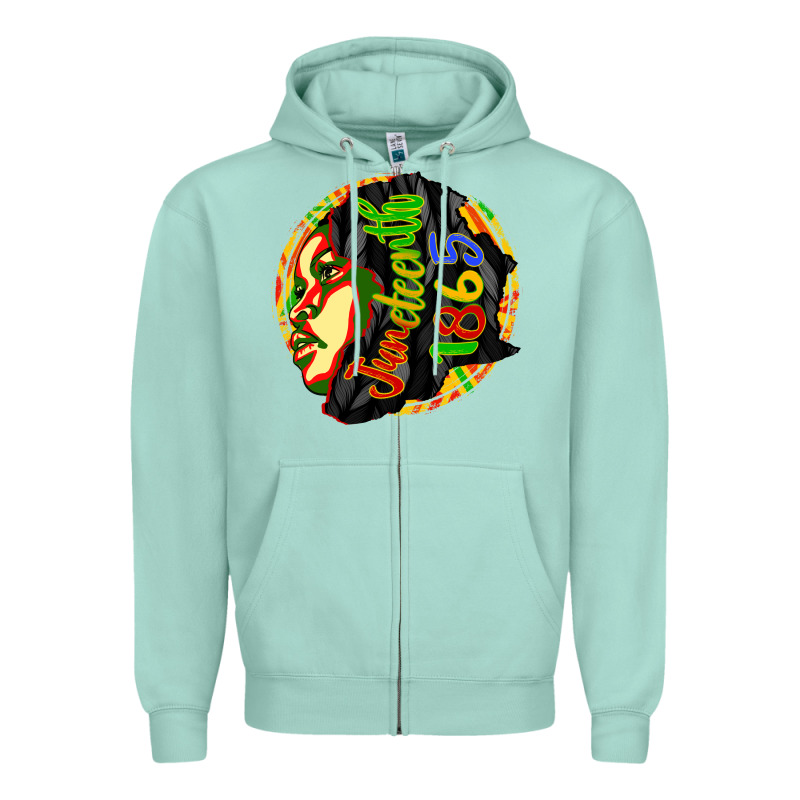Juneteenth 1865 Zipper Hoodie by CowGirlArtShop | Teevron