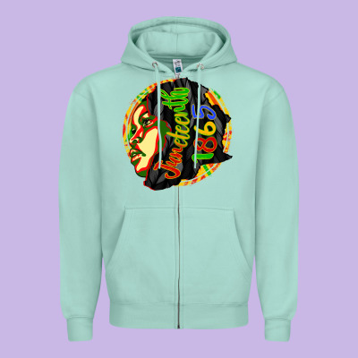 Juneteenth 1865 Zipper Hoodie Designed By Cowgirlartshop