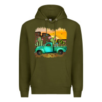 Army Green truck Premium Hoodie - JahusDesignShop