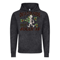 Vintage Black dead inside but jolly af Vintage Hoodie - MaliasSmallBusiness