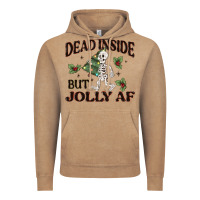 Vintage Coffee dead inside but jolly af Vintage Hoodie - MaliasSmallBusiness