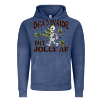 Vintage Denim dead inside but jolly af Vintage Hoodie - MaliasSmallBusiness