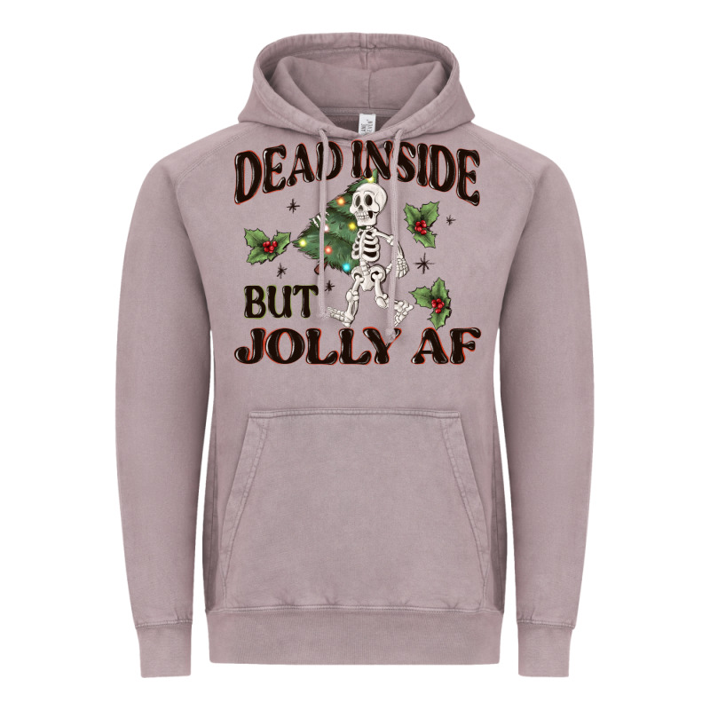 Dead Inside But Jolly Af Vintage Hoodie by MaliasSmallBusiness | Teevron