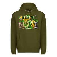Army Green lucky nurse St. Patrick's Premium Hoodie - HowdyJamesFarm