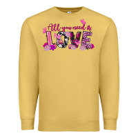 Antique Gold All you need is love Valentine's Day Premium Sweatshirt - FaDigitalArtStudio