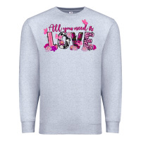 Heather Grey All you need is love Valentine's Day Premium Sweatshirt - FaDigitalArtStudio