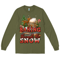 Army Green baking through the snow Long Sleeve Tee - Jasminsmagicworld