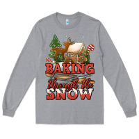 Heather Grey baking through the snow Long Sleeve Tee - Jasminsmagicworld