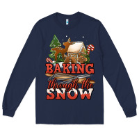 Navy baking through the snow Long Sleeve Tee - Jasminsmagicworld