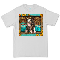 Dove Grey Western Cute Pig Premium Tee - LillyAllenDesigns