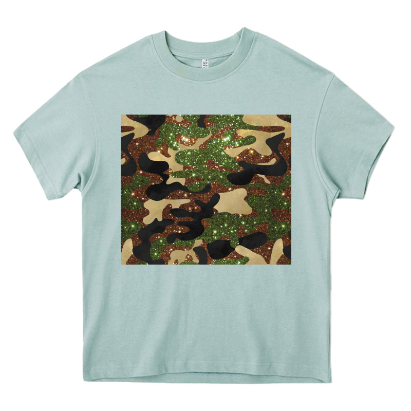 Camouflage Glitter Heavy Core Tee by BarkalooDesign | Teevron